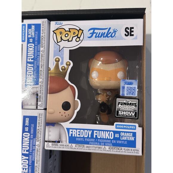 Funko Fundays 2025 Freddy As Black Lantern LE 500, As Zuko, Orange Lantern - Picture 4 of 5